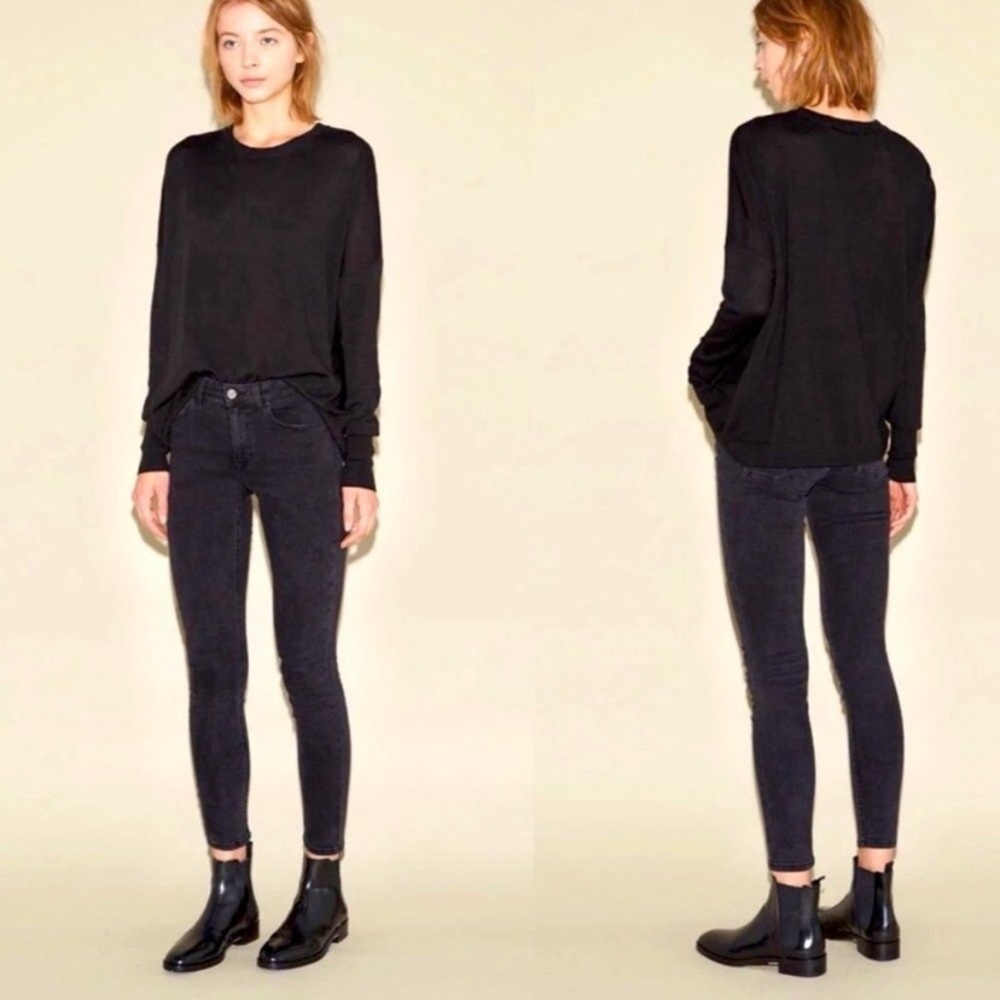 Acne Studios black denim skinny jeans